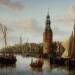 Harbour Scene, Amsterdam with the Montelbaans (Mint) Tower